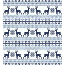 Pixel Art Style Reindeer Duvet Cover Set