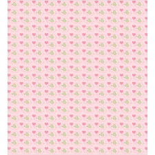 Dots Hearts Checkered Duvet Cover Set