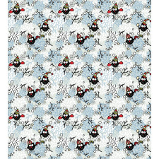 Winter Snow Xmas Doodle Duvet Cover Set