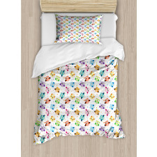 Characters and Dots Duvet Cover Set
