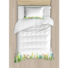 Grass and Flowers Duvet Cover Set