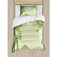 Japanese Bamboo Tree Duvet Cover Set