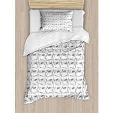 Doodle Trumpet Blues Duvet Cover Set