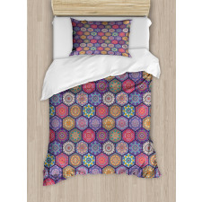 Oriental Hexagon Motif Duvet Cover Set