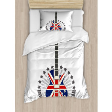 England Flag Guitar Duvet Cover Set