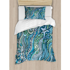 Underwater Wildlife Ethnic Duvet Cover Set