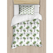 Watercolor Trees Art Duvet Cover Set