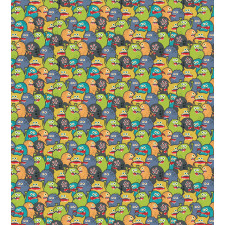 Colorful Monster Crowd Duvet Cover Set