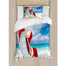 Relaxing at Exotic Beach Duvet Cover Set