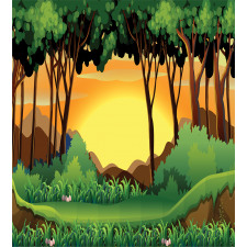 Cartoon Sunset Hills Duvet Cover Set