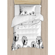 Faded Blowball Plant Duvet Cover Set