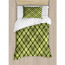 Diagonal Tartan Duvet Cover Set