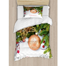 Holly Berries Star Duvet Cover Set