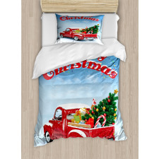 Pickup Truck Ornate Duvet Cover Set