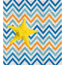 Angled Stripes Starfish Duvet Cover Set