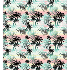 Summer Palm Trees Fern Duvet Cover Set