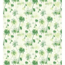 Sketch Style Palm Trees Duvet Cover Set
