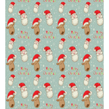 Santa Deer Vintage Duvet Cover Set