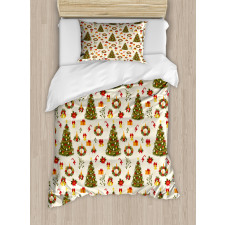 Cartoon Trees Bells Duvet Cover Set