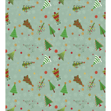Holiday Tree Pattern Duvet Cover Set