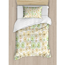 Fruits Cut in Half Seeds Duvet Cover Set