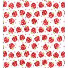 Curved and Dotted Fruit Duvet Cover Set