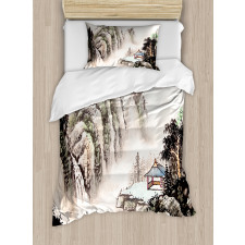 Watercolor Valley Duvet Cover Set