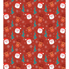 Merry Xmas Cartoon Santa Duvet Cover Set