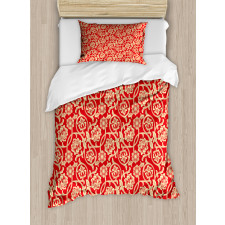 Chinese Blossoms and Curls Duvet Cover Set