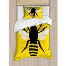 Honeybee Silhouette Duvet Cover Set