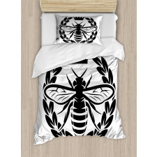 Monochrome Wreath Duvet Cover Set