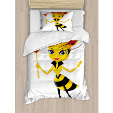 Cartoon Style Bee Duvet Cover Set