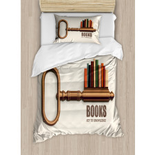 Key to Knowledge Theme Duvet Cover Set