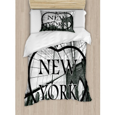 Cityscape Big Apple Motif Duvet Cover Set