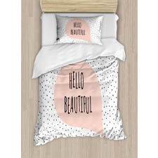 Romantic Message Pastel Duvet Cover Set