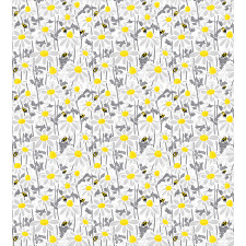 Bees Chamomile Meadow Duvet Cover Set