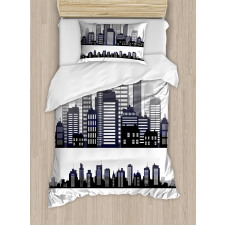 Long Buildings Skyline Duvet Cover Set