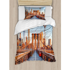 Brooklyn Bridge Manhattan Duvet Cover Set