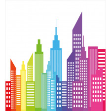Colorful Skyline Urban Duvet Cover Set