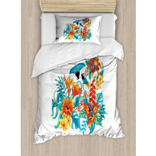 Exotic Jungle Foliage Duvet Cover Set