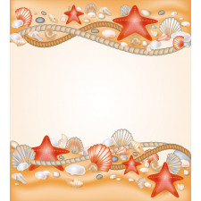 Sand Seashells Ropes Duvet Cover Set