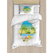 Tropical Elements Ocean Duvet Cover Set