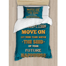 Happiness Phrases Duvet Cover Set