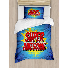 Comic Book Design Duvet Cover Set