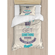 Leadership Words Duvet Cover Set