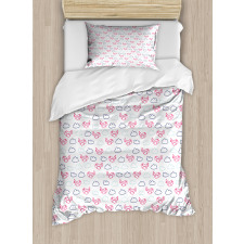 Pink Airships Duvet Cover Set