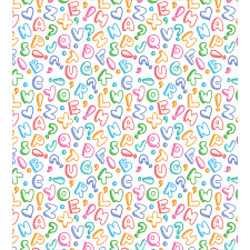 Colored Letters Duvet Cover Set