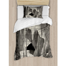 Cavern with Stalagmites Duvet Cover Set