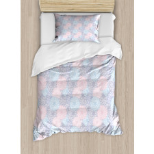 Hand Drawn Pale Blooms Duvet Cover Set