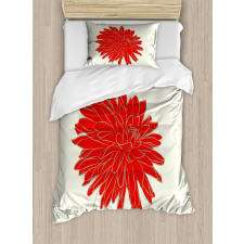 Retro Single Flower Duvet Cover Set